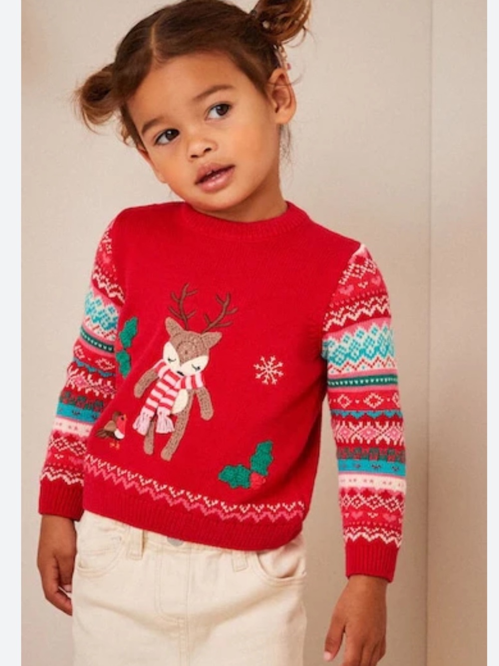 Next Christmas Reindeer Sweater Red